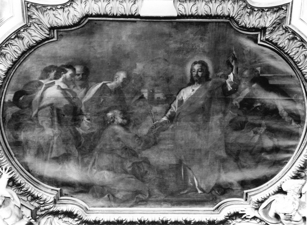 Cristo consegna le chiavi a San Pietro (dipinto) di Passeri Giuseppe (sec. XVII)